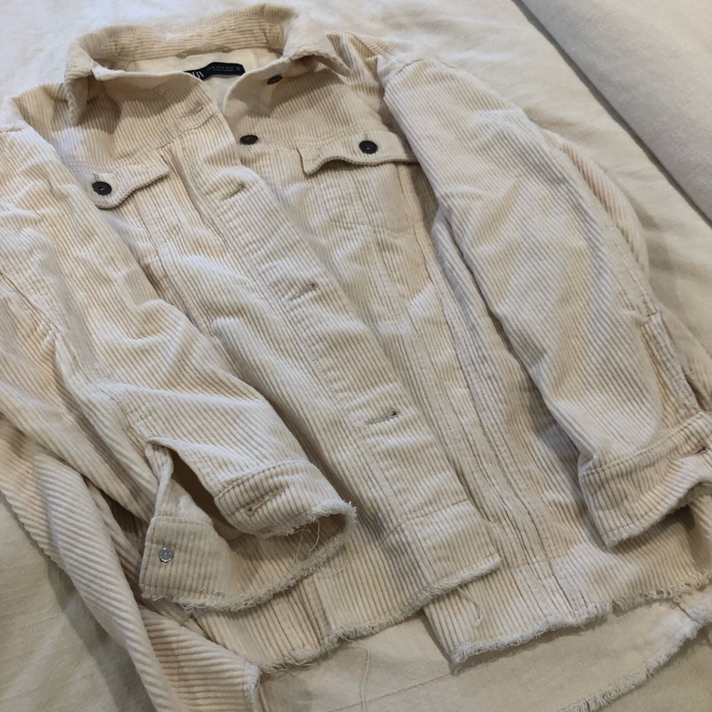 ZARA cream corduroy jacket